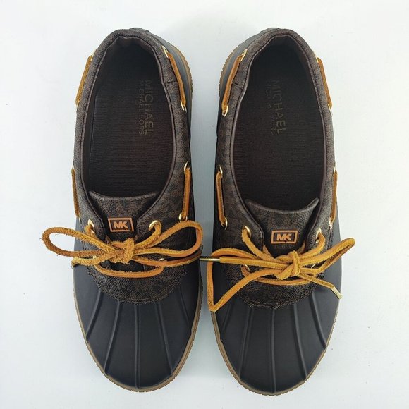 Michael Kors Women's Brown Rubber Boot Size 10 - Picture 4 of 8